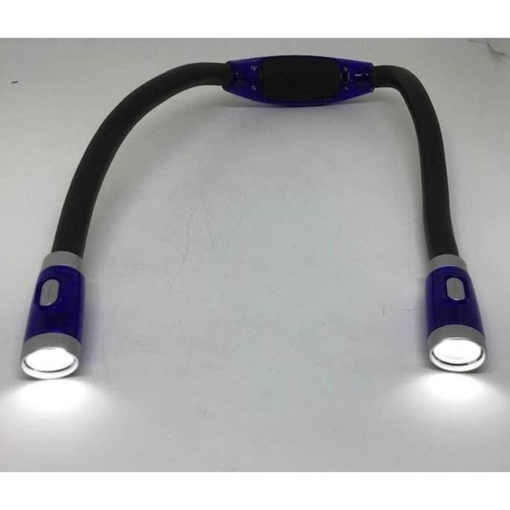 Flexible Neck Light Battery Camping Reading Bed Repairs Knitting Crafts Blue